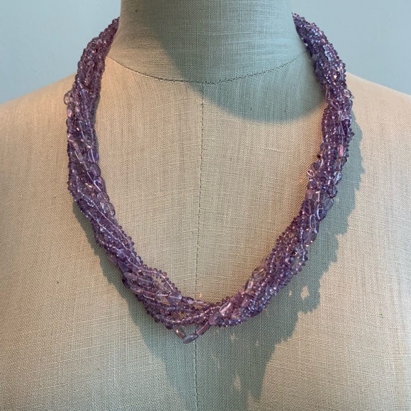 Gioielli Gioiosi Jewelry - Gorgeous 6 Strand Amethyst Bead Necklace